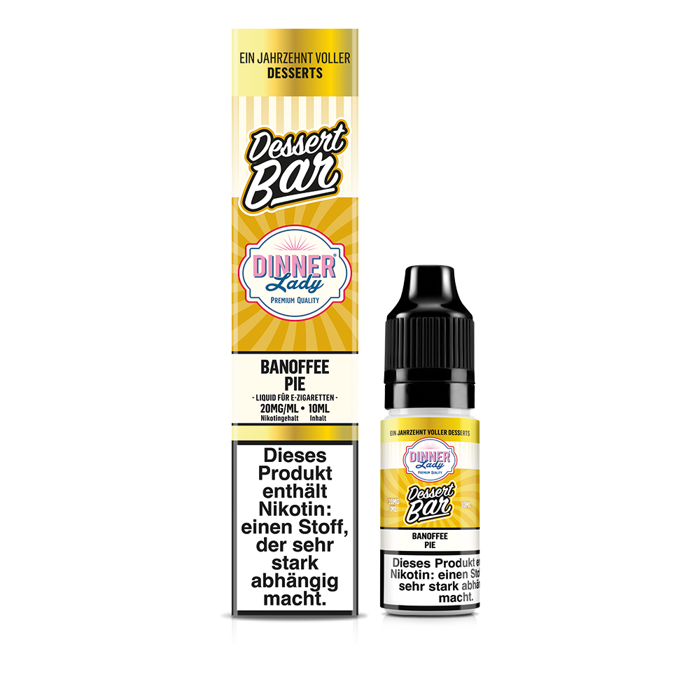 Dinner Lady Dessert Bar Nikotinsalz - Banoffee Pie - 50/50 10ml Liquid 20mg