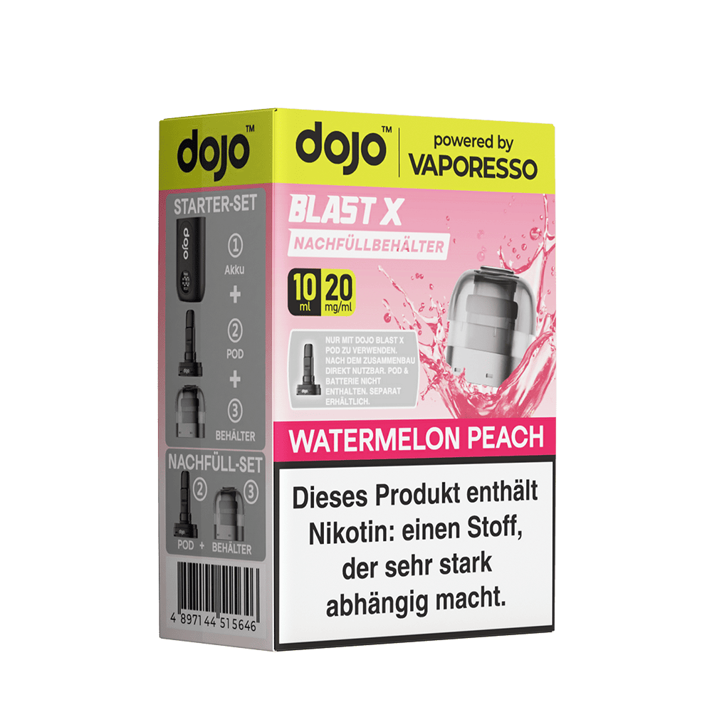 Vaporesso dojo Blast X Pods – Watermelon Peach – 20mg – 10ml (1 Stück)