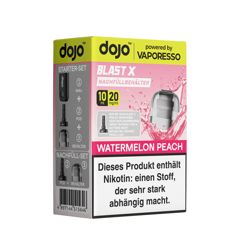 Vaporesso dojo Blast X Pods – Watermelon Peach – 20mg – 10ml (1 Stück)