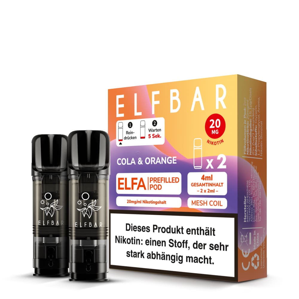 Elfbar ELFA Pods – Cola & Orange – 20mg – 2ml (2 Stück)
