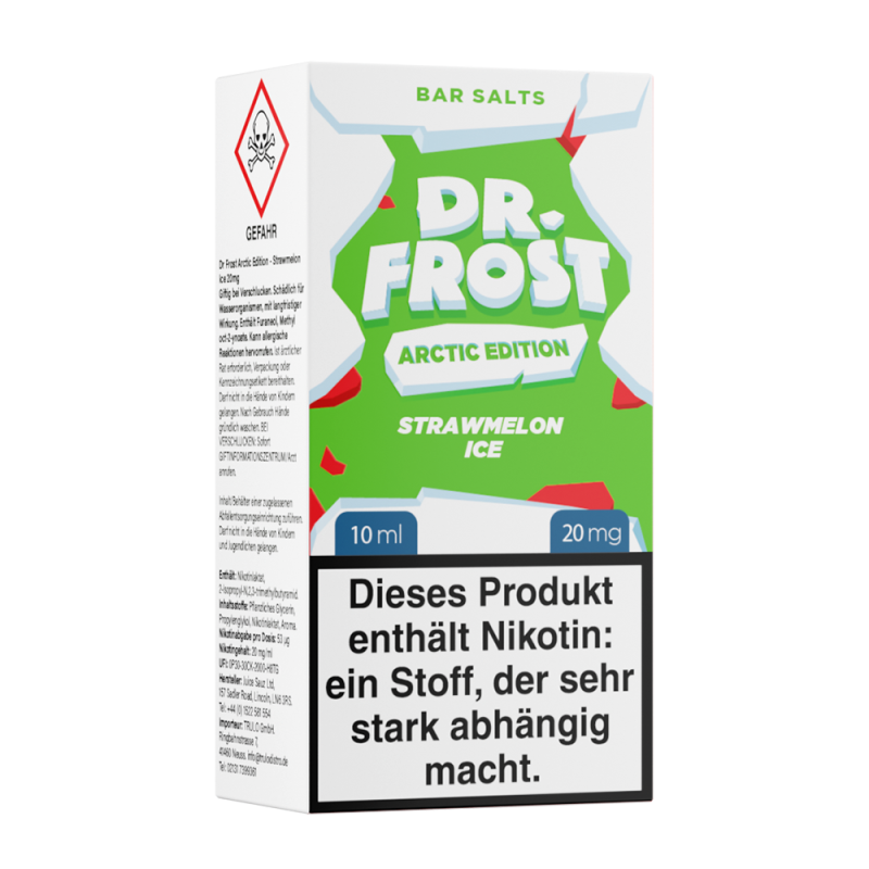 Dr. Frost Nikotinsalz - Strawmelon Ice - Liquid 10ml Flasche 20mg
