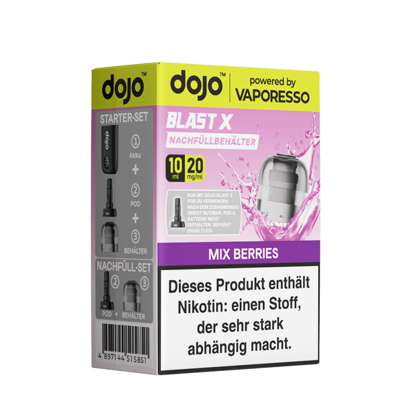 Vaporesso dojo Blast X Pods – Mix Berries – 20mg – 10ml (1 Stück)