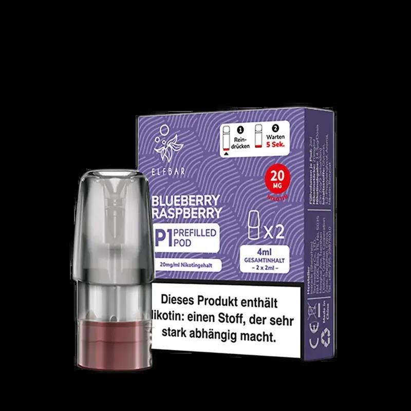 2x Elfbar Mate 500 Einweg P1 Pod - Blueberry Raspberry - 20mg Nikotinsalz 2ml
