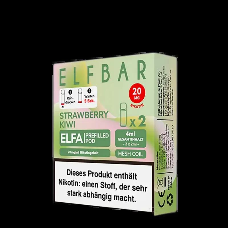 2x Elfbar Elfa Einweg Pod - Strawberry Kiwi - 20mg Nikotinsalz 2ml