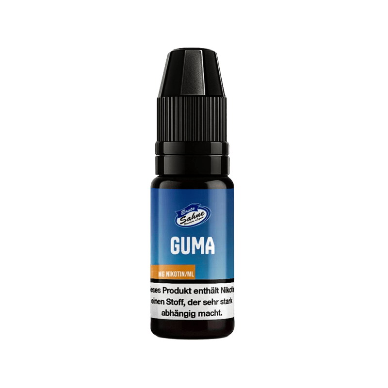 Erste Sahne Liquid - Guma - 10ml, E-Liquid, Vape, Nikotininhalt, Flüssigkeit, Guma, E-Zigarette, Nikotinsaft, Guma, Flasche, Nikotinml