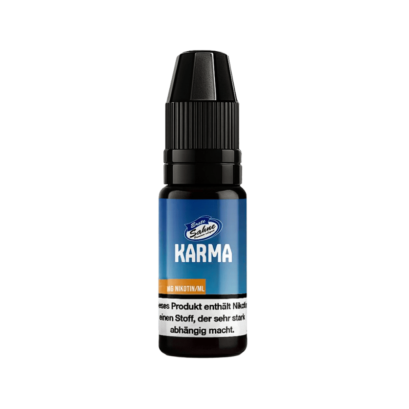 Erste Sahne Liquid - Karma - 10ml, E-Liquid, Vape-Nikotin, Nikotin-Salz, Blaues Etikett, Augen Tropfer Flasche