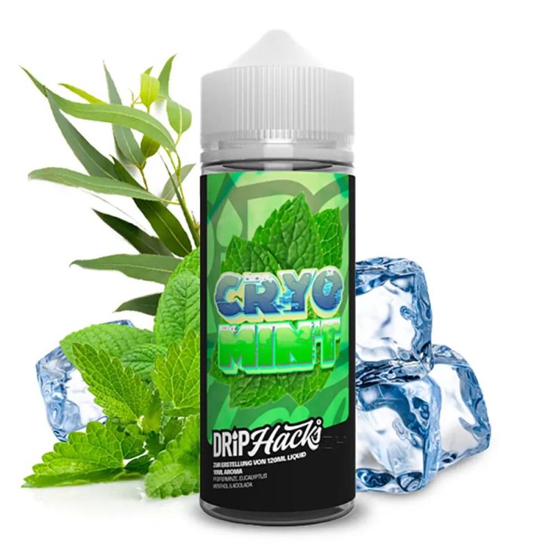 Drip Hacks Longfill - Cryo Mint - 10ml Aroma in 120ml Flasche
