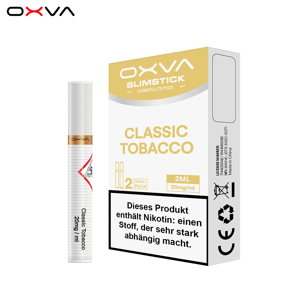 Oxva Slimstick Pods – Classic Tobacco – 20mg – 2ml (2 Stück)