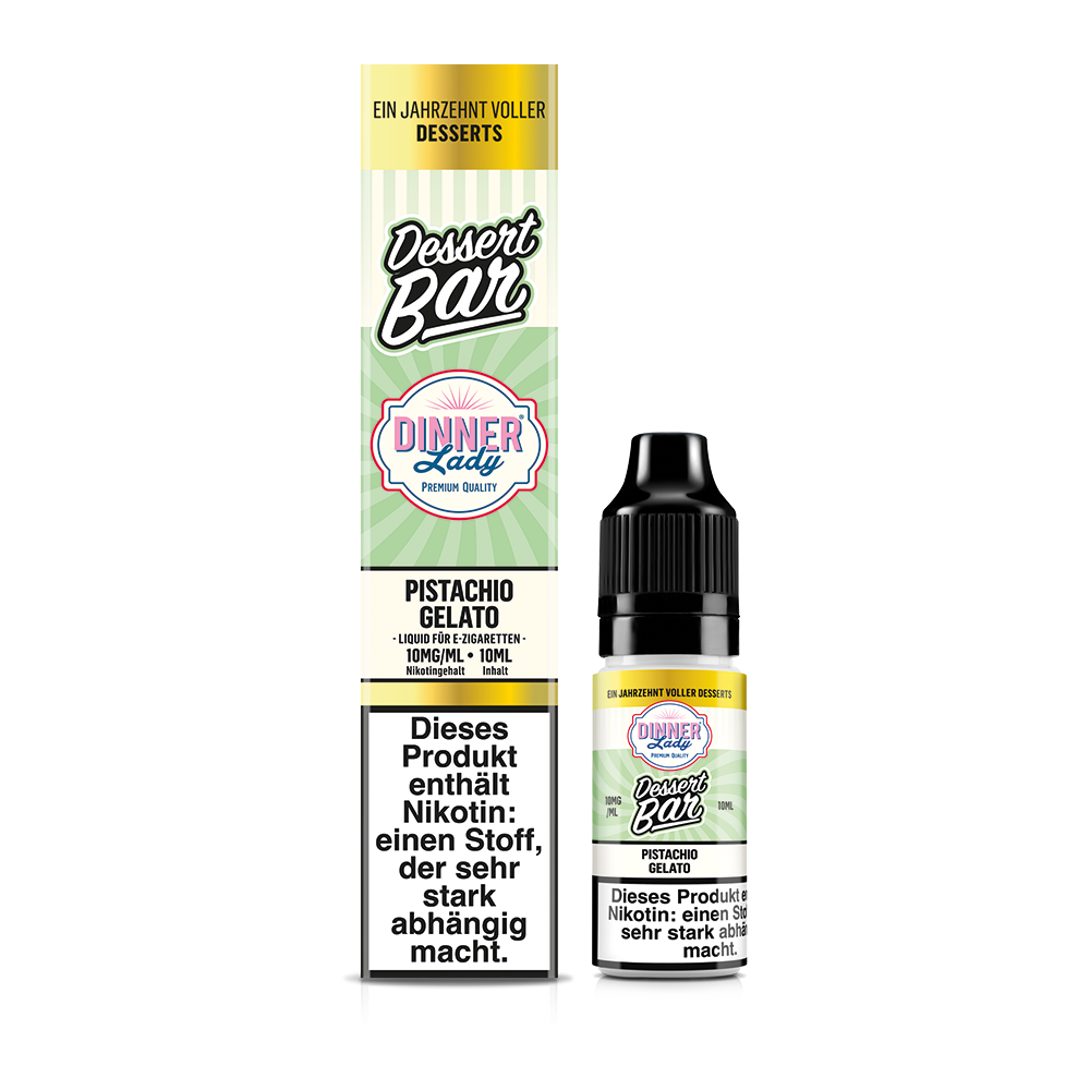 Dinner Lady Dessert Bar Nikotinsalz - Pistachio Gelato - 50/50 10ml Liquid 10mg